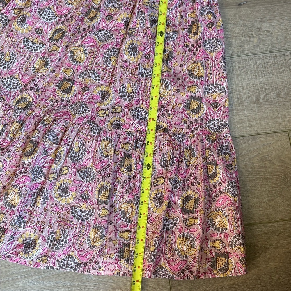 Signature by Sangria Pink and Green Smocked Maxi Sundress - Picture 5 of 7